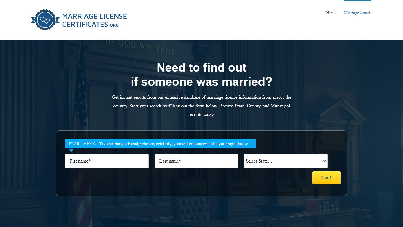 Marriage Search – Marriage License Records